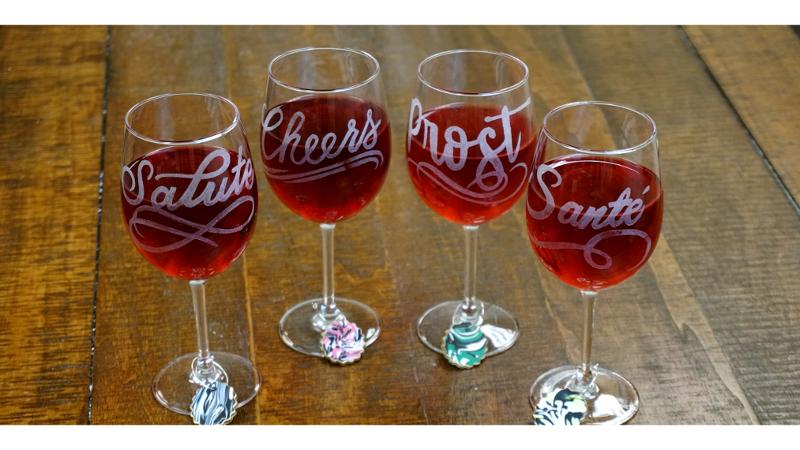 DIY Craft Project - Glass Engraving - Engraving Party Glasses