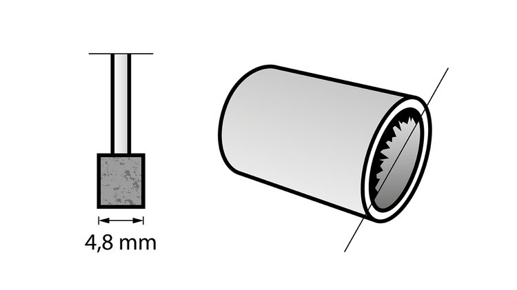 Korund-Schleifspitze 4,8 mm