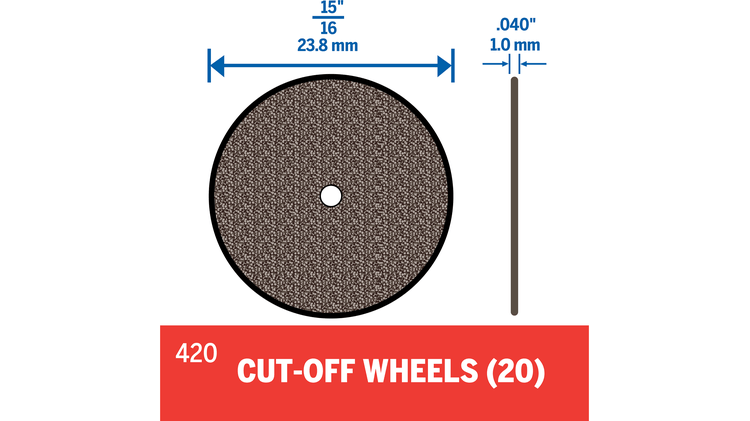 420 15/16" Cut-off Wheels, 20 Pack