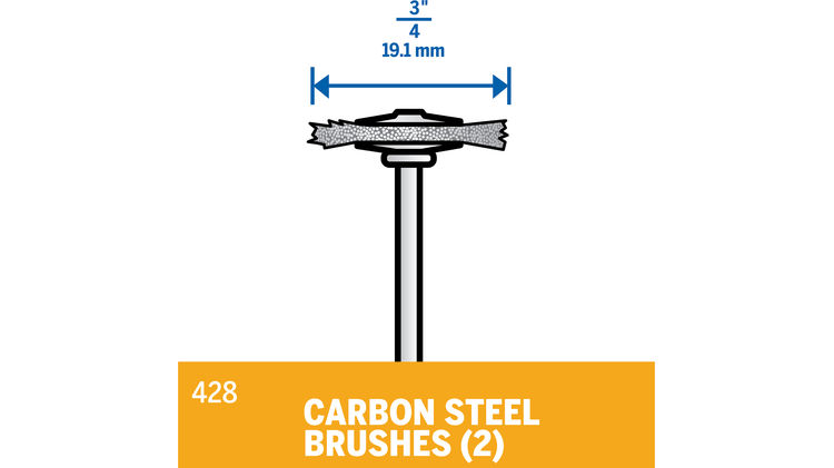 428 3/4" Carbon Steel Brush