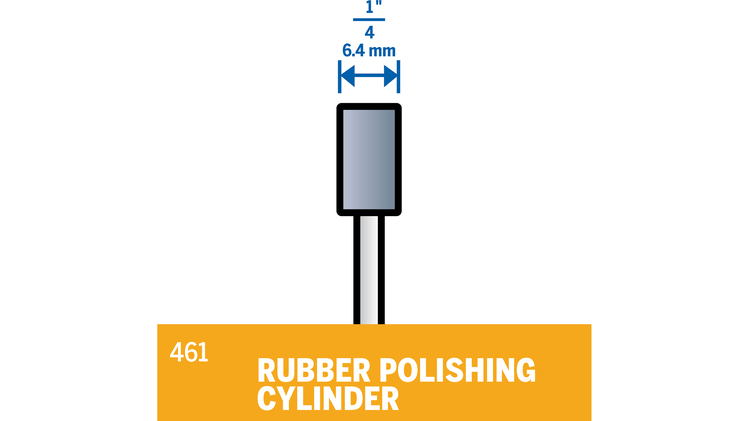 461 Rubber Polishing Cylinder Point
