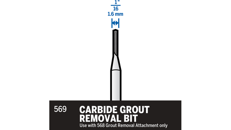 569 1/16" Carbide Grout Removal Bit