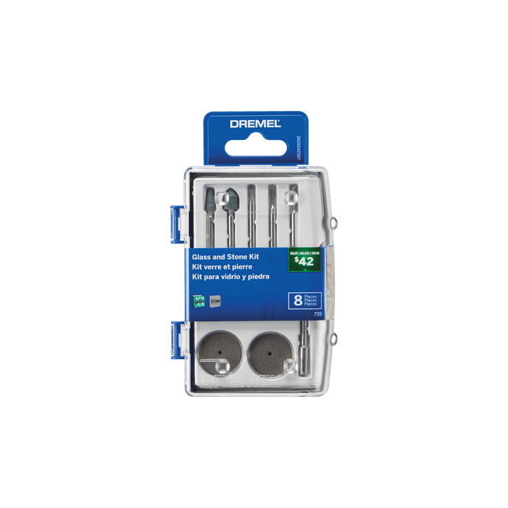 Dremel 735-01 8 Piece Glass and Stone Rotary Accessory Micro Kit