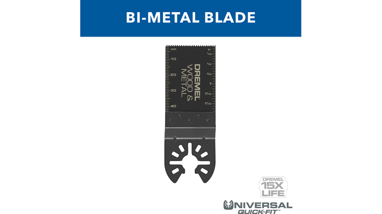 Dremel Universal Quick Fit 1-1/4 in. Bi Metal/ Wood/ Drywall Cutting Oscillating Multi-Tool Blade (1-Piece)