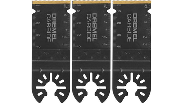 Dremel MM485B  Universal Quick Fit (TM) Carbide Flush Cutting Oscillating Blades (3-Pack)