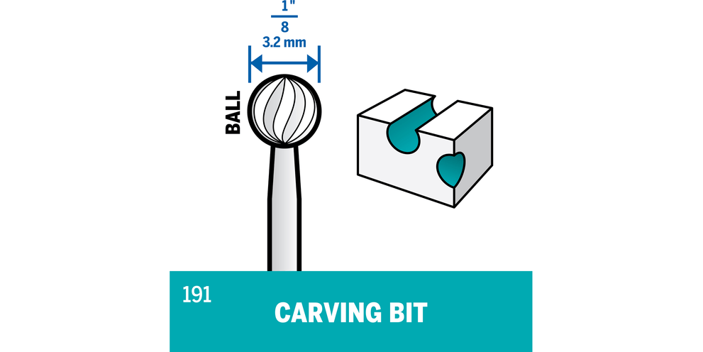 191 - 1/8 Carving Bit - Hub Hobby