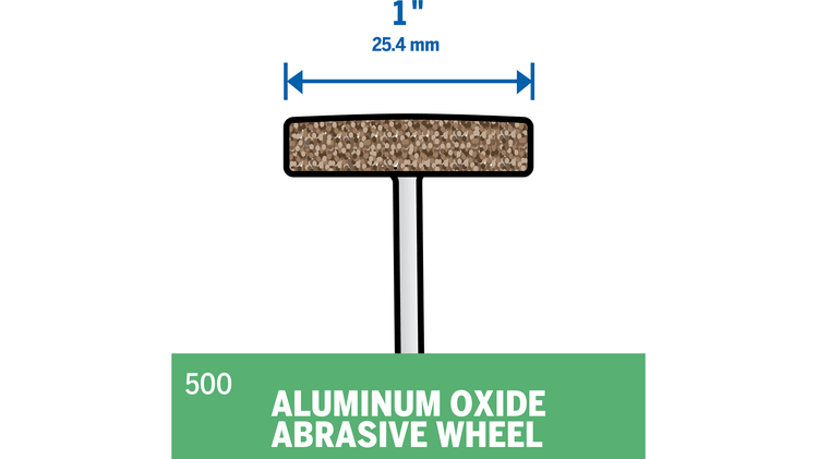 Dremel 500 Molettina Abrasiva 25,4 mm 1 Alu Oxide Abrasive Wheel modellismo 