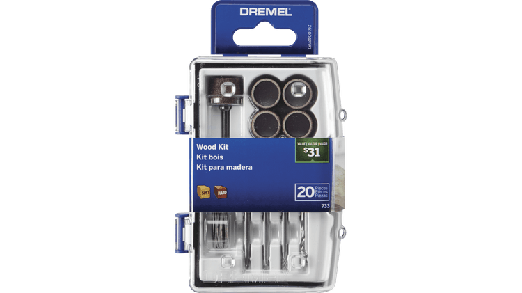 Dremel 733-01 20 PC Wood Working Rotary Accessory Micro Kit