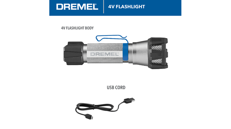 Dremel Cordless 4V USB Rechargeable Lithium-Ion LED Flashlight