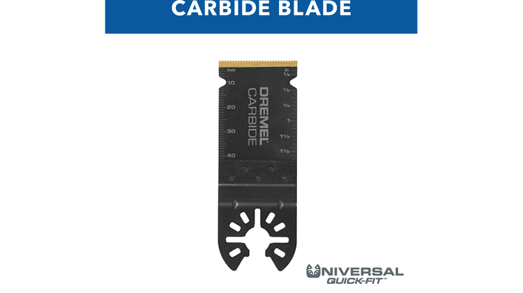 Dremel Universal Quick Fit 1-1/4 in. Carbide Flush Cutting Oscillating Multi-Tool Blade (1-Piece)