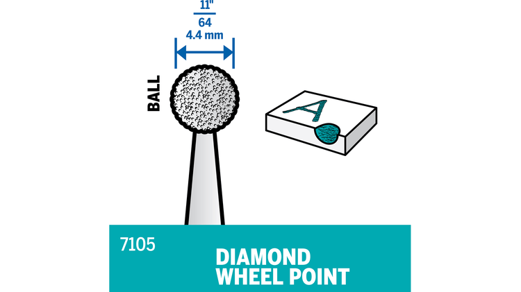 Muela de diamante Dremel 7105