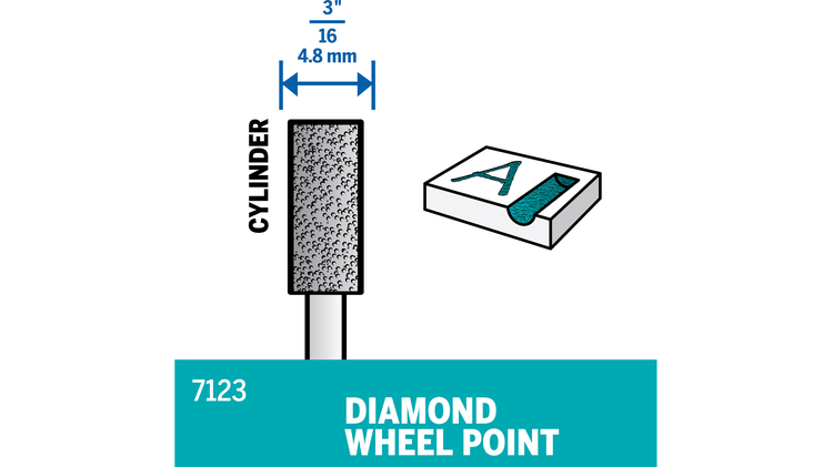 Muela de diamante Dremel 7123