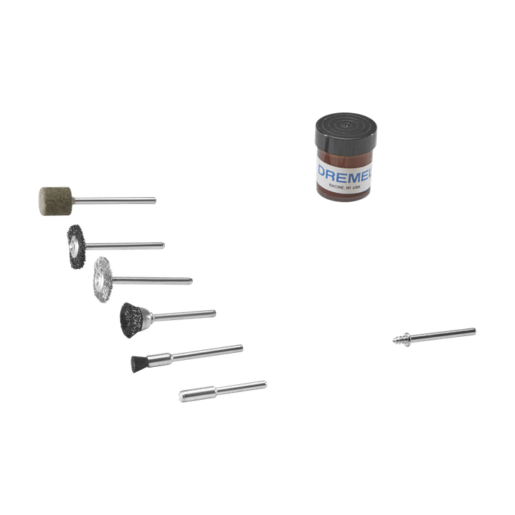 Micro kit de accesorios de limpieza/pulido Dremel 726-01 de 20 piezas