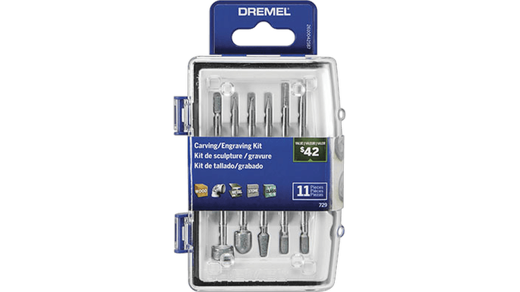 Micro kit de accesorios Dremel para tallado/grabado 729-01, 11 piezas