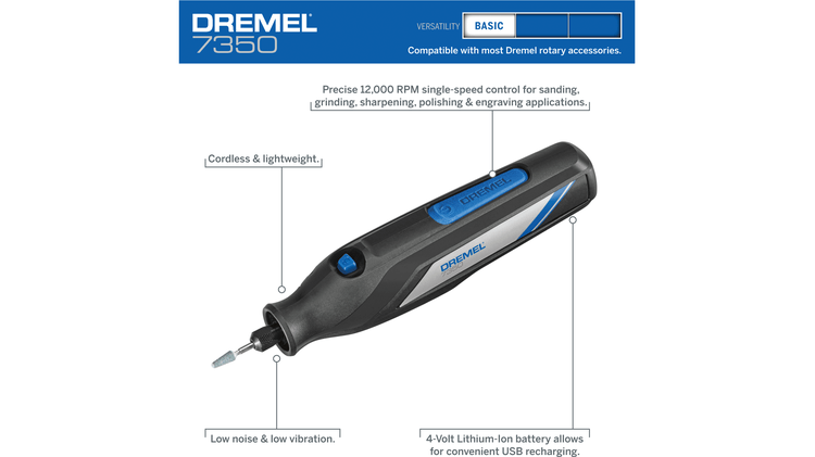 Kit de herramientas giratorias sin cable Dremel 7350-5