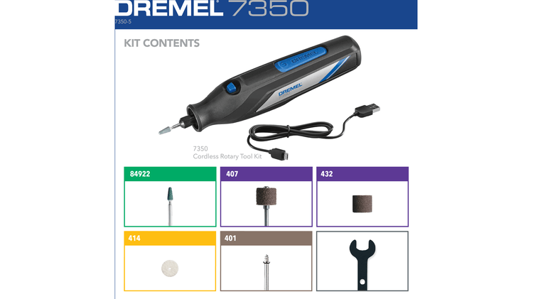 Kit de herramientas giratorias sin cable Dremel 7350-5