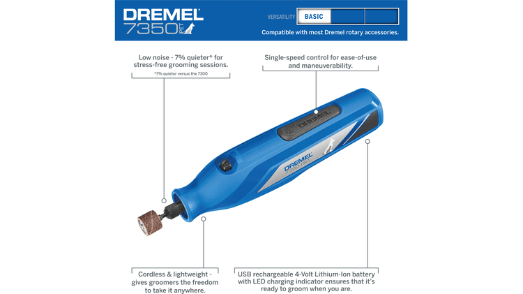 Kit de herramientas giratorias sin cable Dremel 7350-PET
