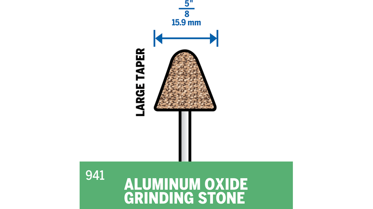 Piedra de amolado de óxido de aluminio Dremel 941