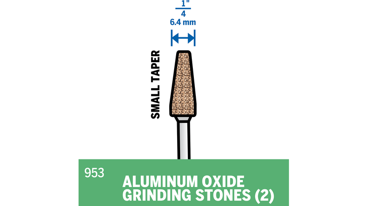 Piedras de amolado de óxido de aluminio Dremel 953