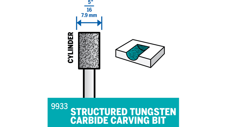 9933 Broca de tallado de carburo de tungsteno estructurada (cilíndrica)