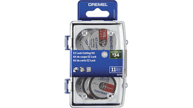 Micro kit de accesorios giratorios de corte Dremel EZ728-01 EZ Lock™, 11 piezas