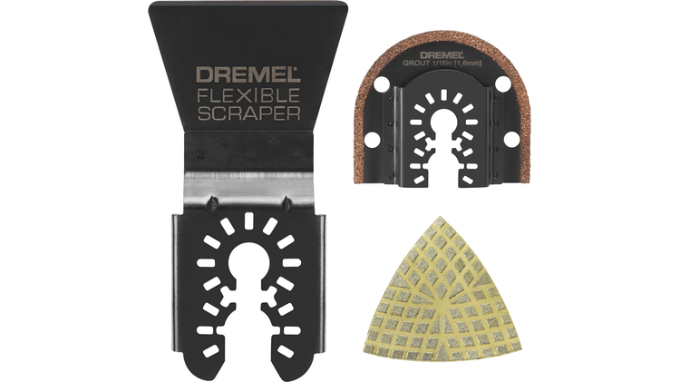 Dremel MM515U Universal Dual Interface Oscillating Grout and Tile Blade Set (3-Pieces)