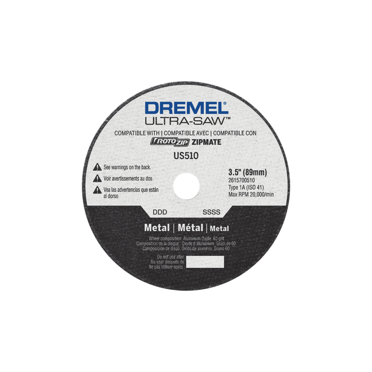 Disco de corte de metal Dremel Ultra-Saw US510 de 3.5".
