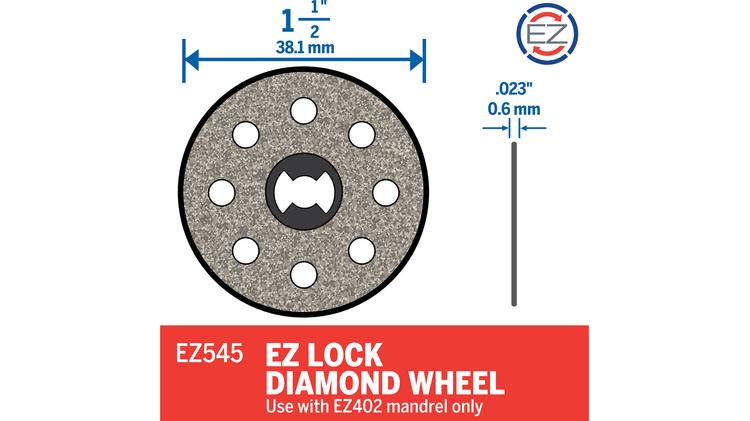 Disques diamant Dremel EZ545 EZ Lock