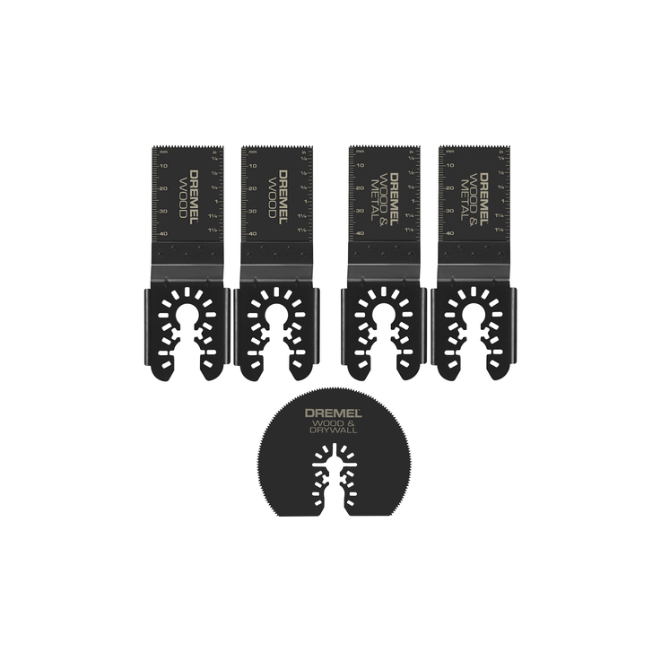 Set de lames de découpe oscillantes à double interface universelle Dremel MM392U (5 pièces)