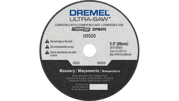 Disque à tronçonner pour maçonnerie de 3,5 po Dremel Ultra-Saw US520