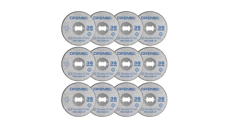 DREMEL® EZ SpeedClic: include 12 dischi da taglio per metallo.