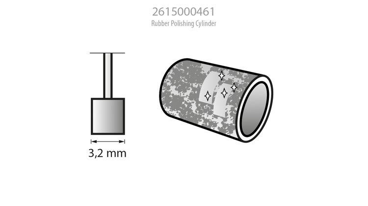 ゴム製ポリッシングポイント 6.4mm