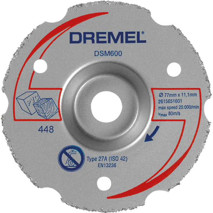DREMEL® DSM20 universal hardmetallkutteskive for glatte kutt