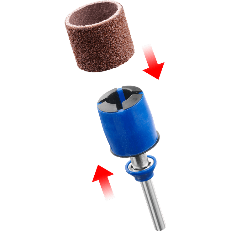 DREMEL® EZ Lock：砂磨軸柄與砂布套